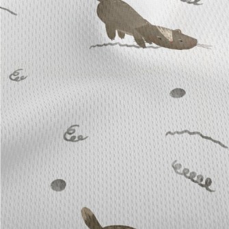 Explore The World Brown Cat Athletic Mesh Flat Back