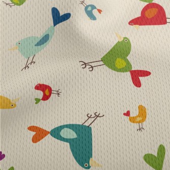 Colorful Simple Bird Athletic Mesh Flat Back