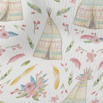 Watercolor Indian Teepee Terry