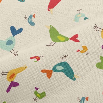 Colorful Simple Bird Performance Linen