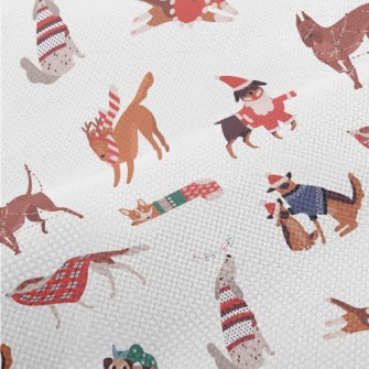 Dogs Celebrating Christmas Tog Performance Linen