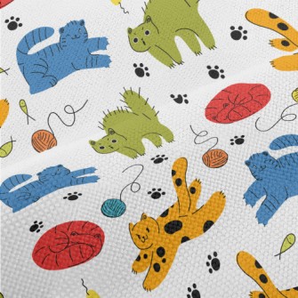 Colorful Naughty Cat Performance Linen