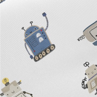 Various Cute Robots Twill