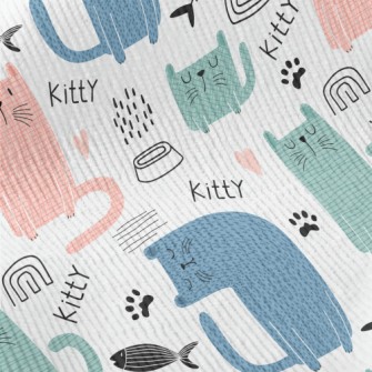 Colorful Silly Cat Standard Corduroy