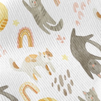 Watercolor Style Playing Cat Standard Corduroy