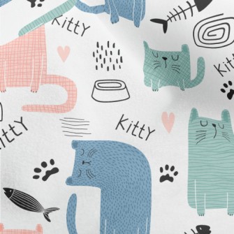 Colorful Silly Cat Micro Fleece