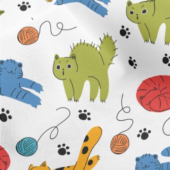 Colorful Naughty Cat Micro Fleece