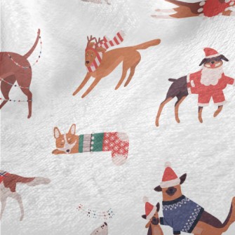 Dogs Celebrating Christmas Tog Minky