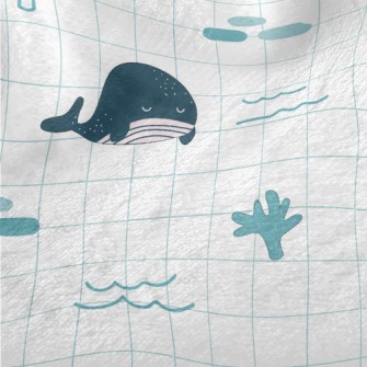 Cute And Gentle Marine Life Minky