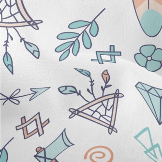Mild Color Owl Dream Catcher Lightweight Performance Linen