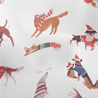 Dogs Celebrating Christmas Tog Lightweight Performance Linen