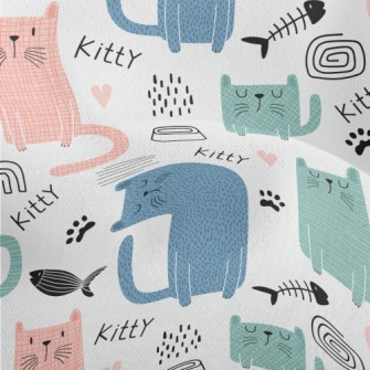 Colorful Silly Cat Lightweight Performance Linen