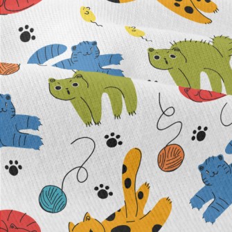 Colorful Naughty Cat Modern Jersey