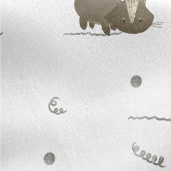 Explore The World Brown Cat Jersey Backed Fleece