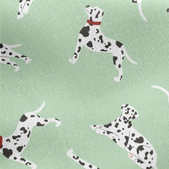Cute And Gentle Dalmatian Jersey Backed Fleece