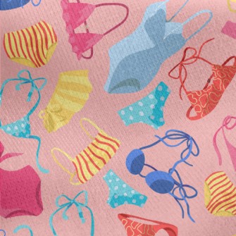 Colorful Bikinis Jersey Backed Fleece