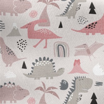 Dinosaur With Closed Eyes Jersey Backed Fleece