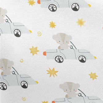 Cute Driving Squirrel Pongee