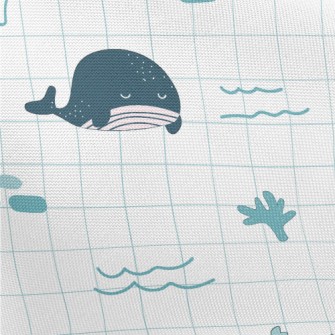 Cute And Gentle Marine Life Pongee