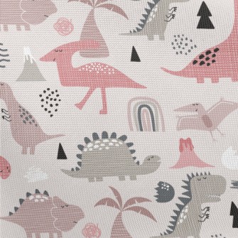 Dinosaur With Closed Eyes Pongee