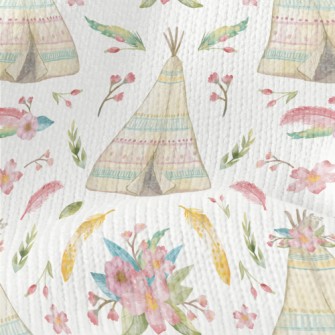 Watercolor Indian Teepee Stretch Jersey