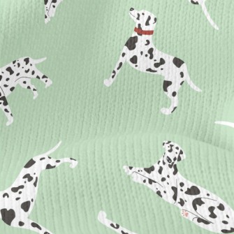 Cute And Gentle Dalmatian Stretch Jersey