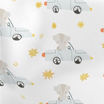 Cute Driving Squirrel Lightweight Cotton Poplin