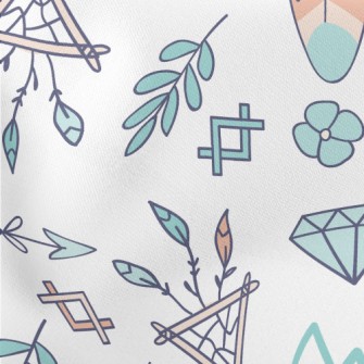 Mild Color Owl Dream Catcher Lightweight Cotton Poplin