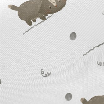 Explore The World Brown Cat Midweight Cotton Poplin