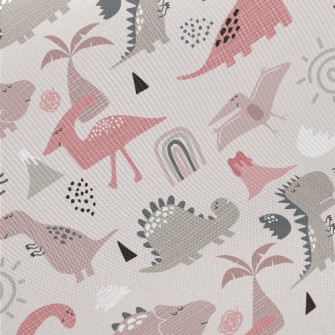 Dinosaur With Closed Eyes Midweight Cotton Poplin