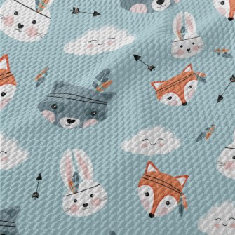 Indian Headdress Animal Birdseye Piqué