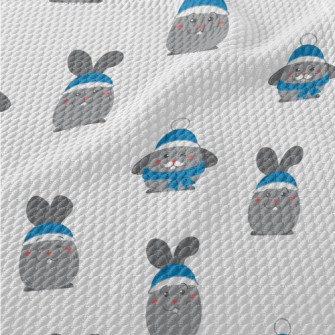 Blue Beanie Bunny Birdseye Piqué