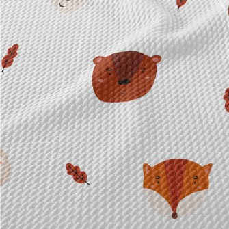 Nordic Animal Graffiti Birdseye Piqué