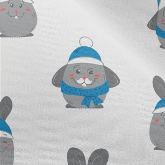 Blue Beanie Bunny Chiffon