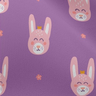 Happy Bunny Wearing A Crown Chiffon