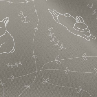 Cute Rabbit With Leaves Chiffon