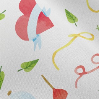 Hand Drawn Watercolor Valentin Chiffon