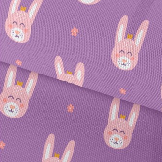 Happy Bunny Wearing A Crown Waterproof Oxford