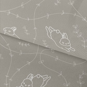 Cute Rabbit With Leaves Waterproof Oxford