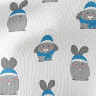 Blue Beanie Bunny Waterproof Canvas