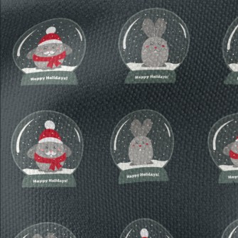 Rabbit Snow Globe Waterproof Canvas