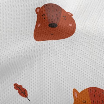 Nordic Animal Graffiti Athletic Mesh Flat Back