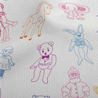 Retro Children's Toys Athletic Mesh Flat Back