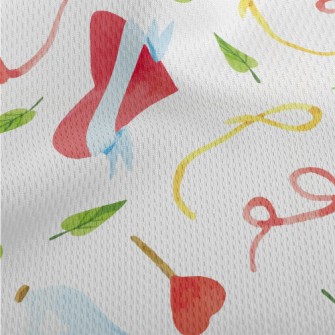 Hand Drawn Watercolor Valentin Athletic Mesh Flat Back