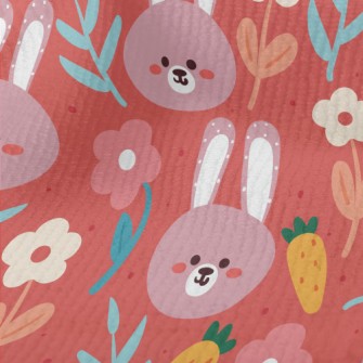 Cute Smiling Purple Rabbit Terry