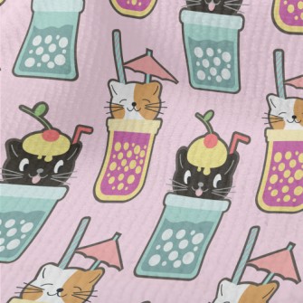 Cute Cat Hand Shake Drink Terry