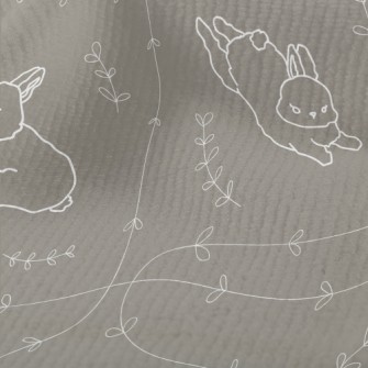 Cute Rabbit With Leaves Terry