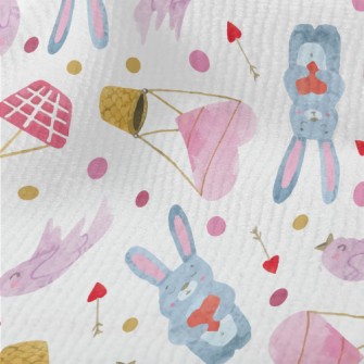 Watercolor Love Rabbits Terry