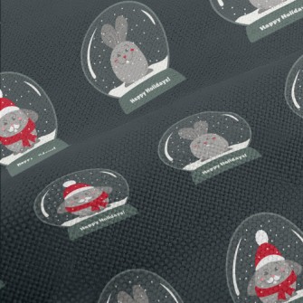 Rabbit Snow Globe Performance Linen