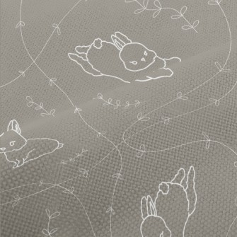 Cute Rabbit With Leaves Performance Linen